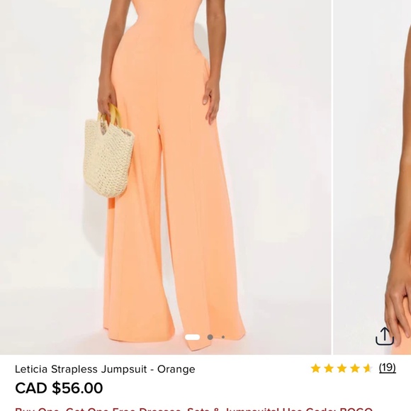 Fashion nova strapless jumpsuit - Picture 4 of 5